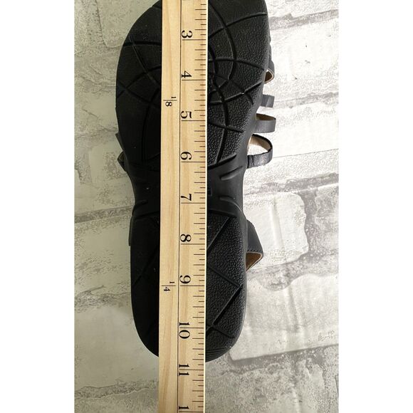 Sanita Cadence Black Leather Platform Sandals Women's Comfortable Shoe 42 (10.5) - Picture 11 of 13